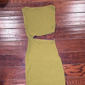 Zara Asymmetrical Olive Dress